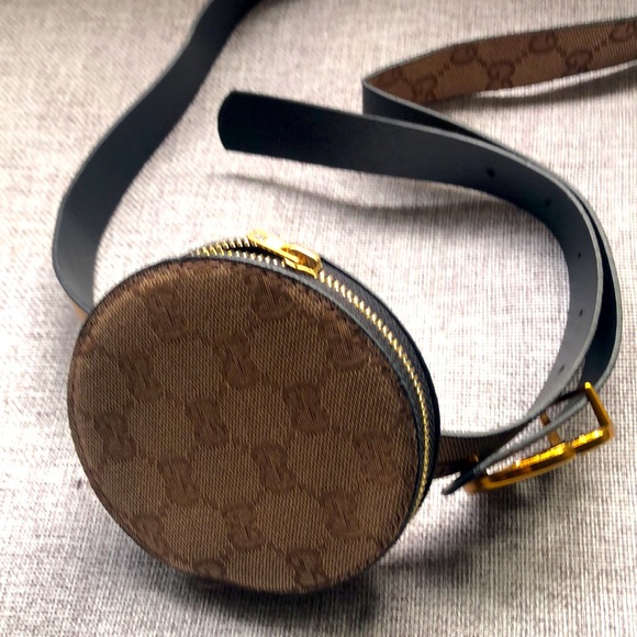 NWOT🛍BEAUTIFUL (LOOK ALIKE) GUCCI BELT with ATTACHED ROUND POUCH ❤️🔥 - Picture 3 of 6